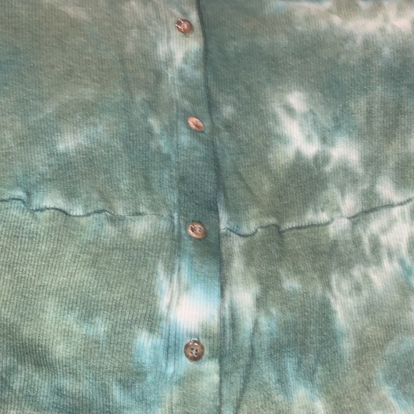 NWT ANTHROPOLOGIE t.la GREEN KALIA TIE-DYE BUTTONDOWN MIDI DRESS - Picture 8 of 8